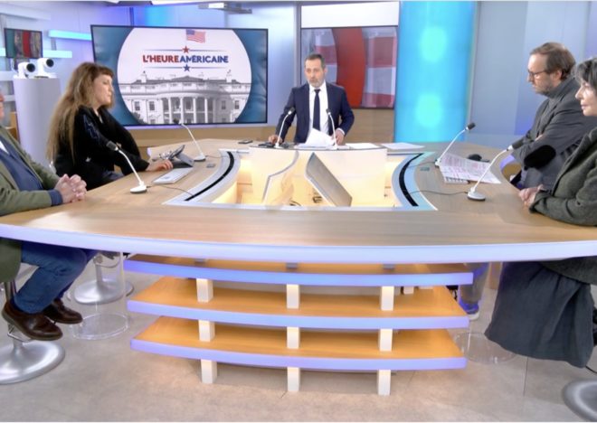 Sur le plateau de « L’Heure américaine », les 17 et 18 février 2025