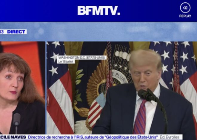 Sur le plateau de BFM, le 18 juillet 2025
